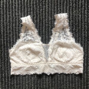 Aerie Eyelash Lace Plunge Bralette